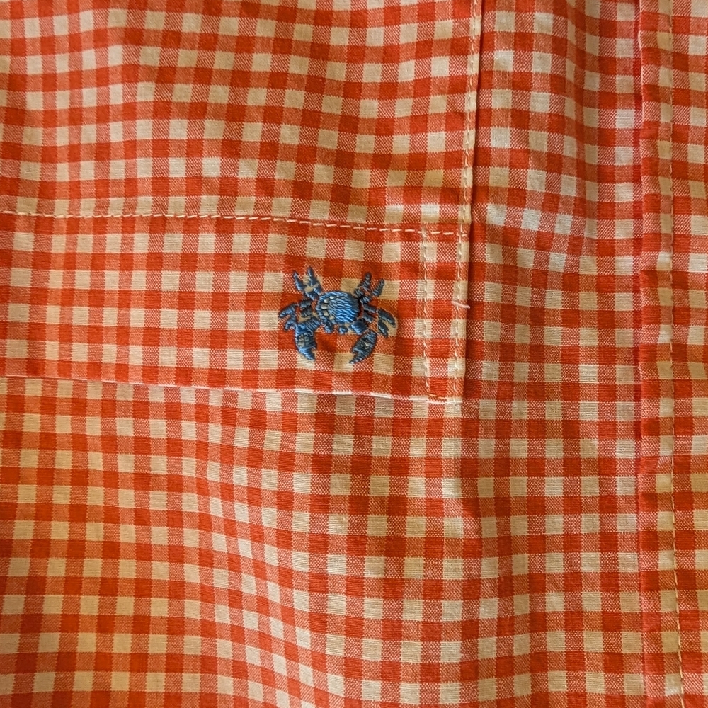 Coast Orange Gingham Button Down - image 3